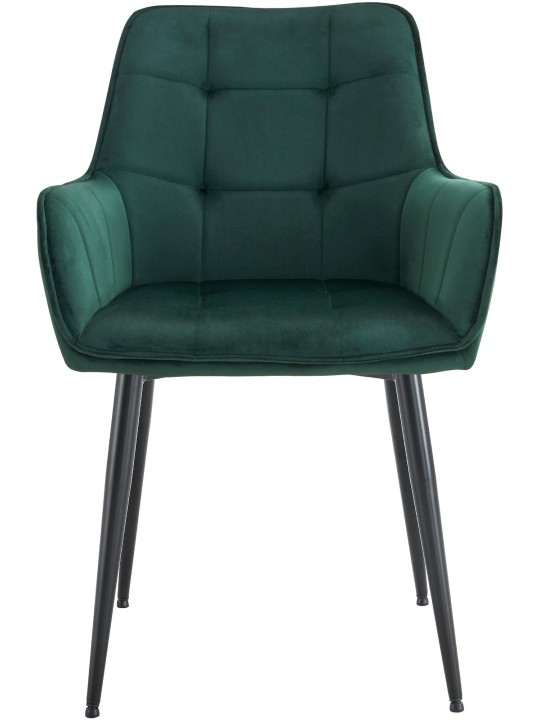 2 db Ferndale bársony étkezőszékből álló készlet, sötétzöld 2 db Ferndale bársony étkezőszékből álló készlet, sötétzöld