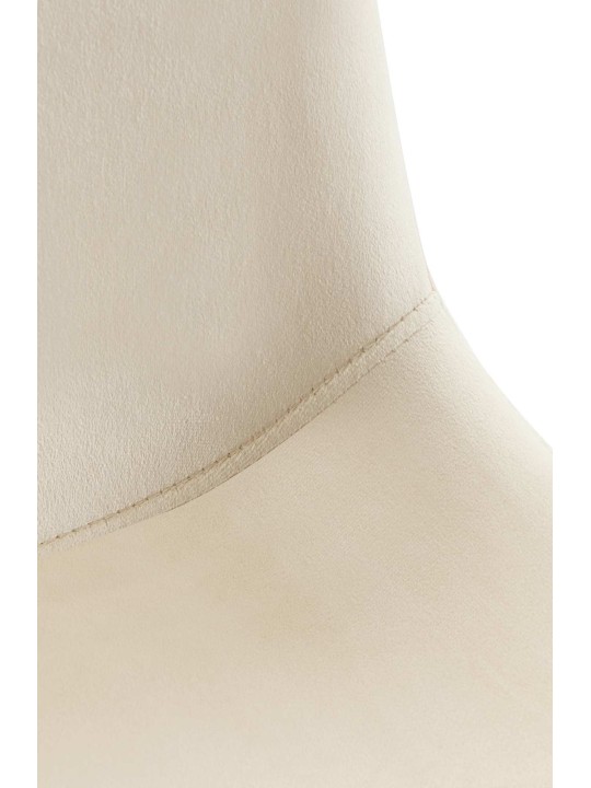 2 db Lewes bársony étkezőszékből álló készlet, krém