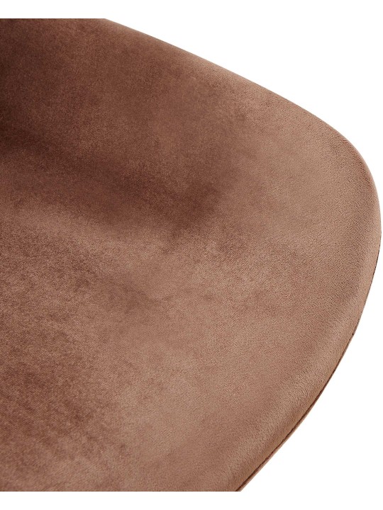 2 db Lewes bársony étkezőszékből álló készlet, barna