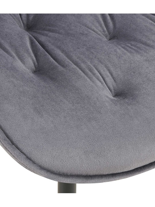 2db Wallace bársony étkezőszék szett, sötétszürke