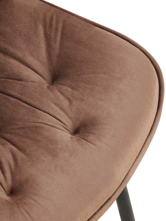 2db Wallace bársony étkezőszék szett, barna 2db Wallace bársony étkezőszék szett, barna