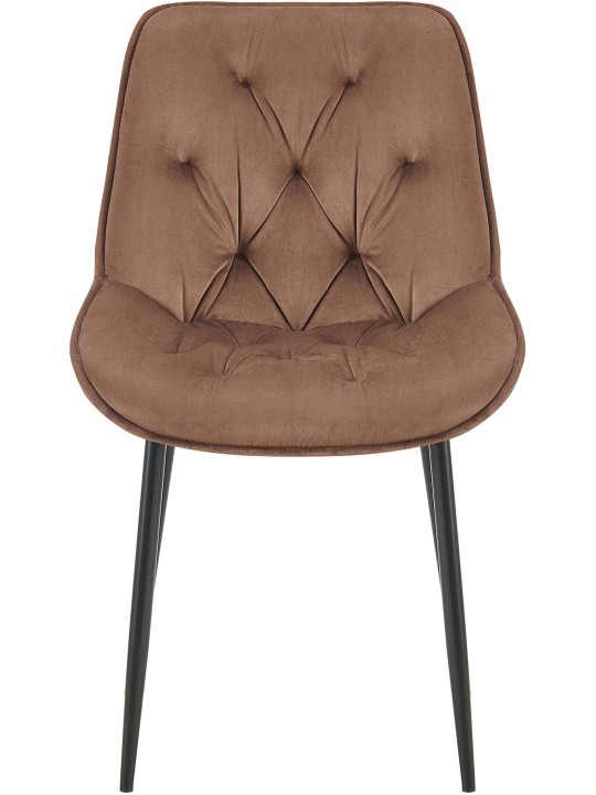 2db Wallace bársony étkezőszék szett, barna 2db Wallace bársony étkezőszék szett, barna