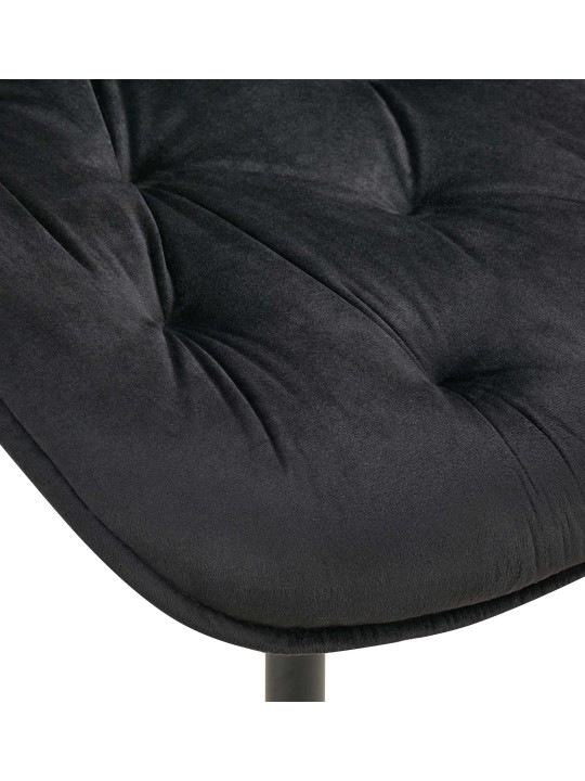 2db Wallace bársony étkezőszék szett, fekete 2db Wallace bársony étkezőszék szett, fekete