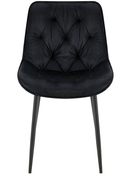 2db Wallace bársony étkezőszék szett, fekete 2db Wallace bársony étkezőszék szett, fekete