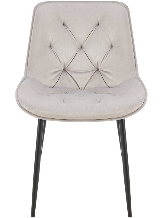 2db Wallace bársony étkezőszék szett, szürke