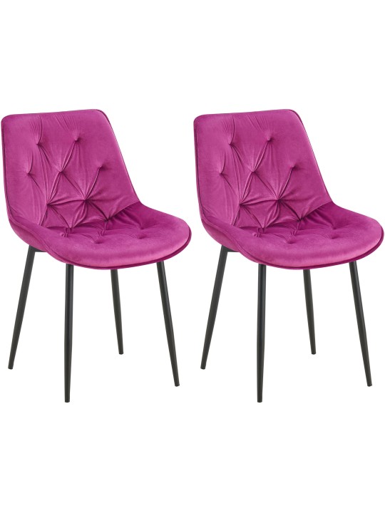 2db Wallace bársony étkezőszék szett, lila 2db Wallace bársony étkezőszék szett, lila