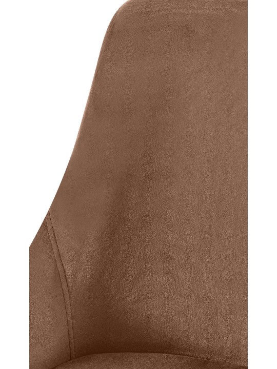 Elmira bársonyarany étkezőszék, barna