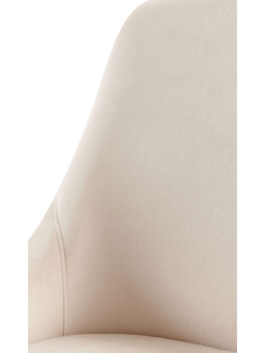 Elmira bársonyarany étkezőszék, krém