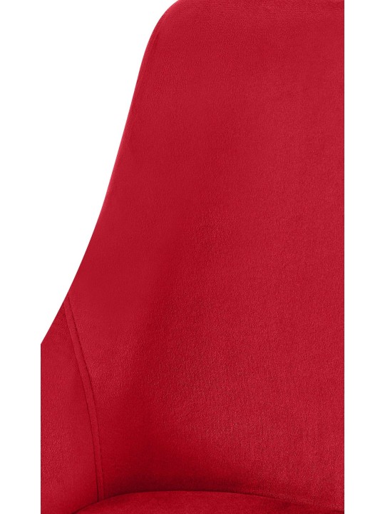 Elmira bársonyarany étkezőszék, piros