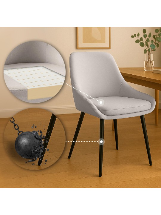 Elmira bársony étkezőszék, szürke