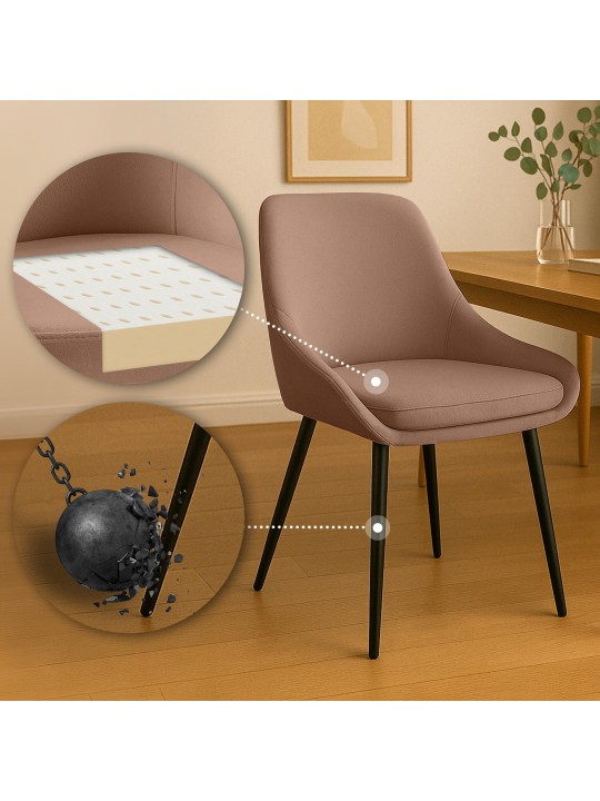 Elmira bársony étkezőszék, barna