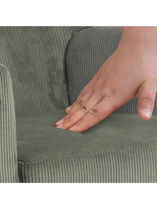 Kioni Cord fotel, zöld