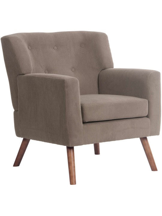 Kioni Cord fotel, sötétbarna