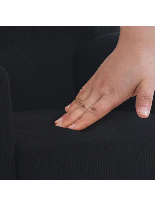 Kioni Cord fotel, fekete