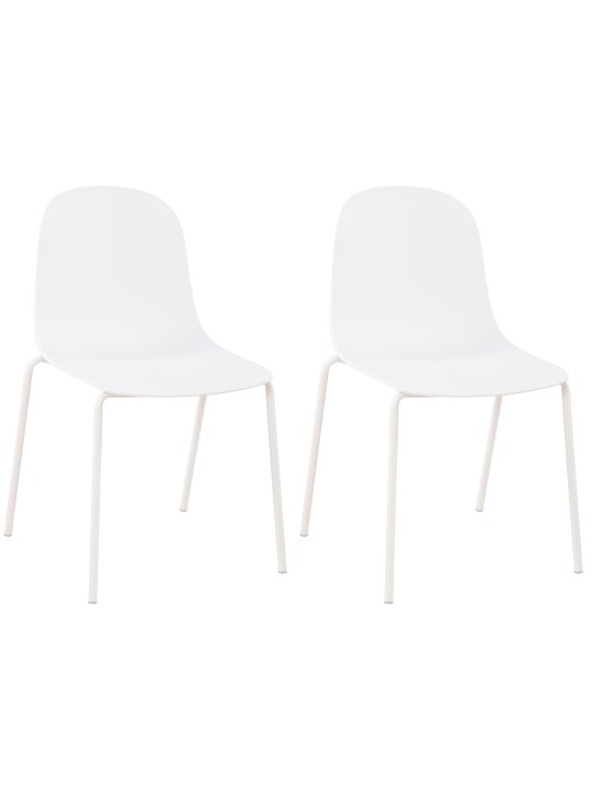 2 db Hardin székből álló készlet, fehér