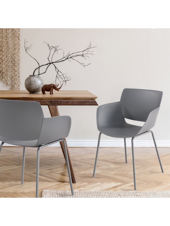 2 db Alpena szék készlet, sötétszürke