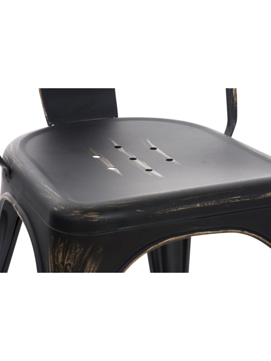 4 db antik Benedikt szék készlet, fekete-arany