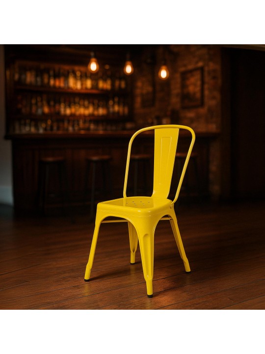 4 db Benedict szék készlet, sárga