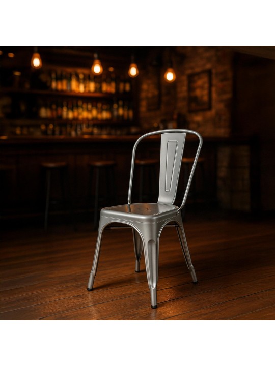 4 db Benedict szék készlet, ezüst