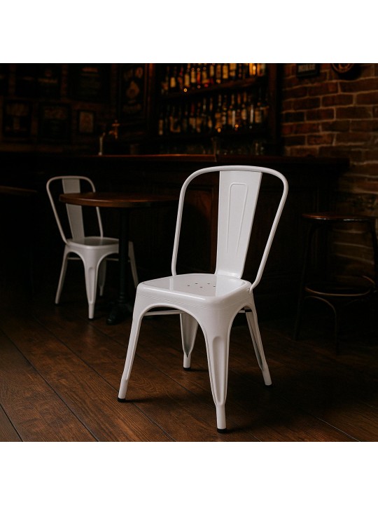 4 db Benedict szék készlet, fehér