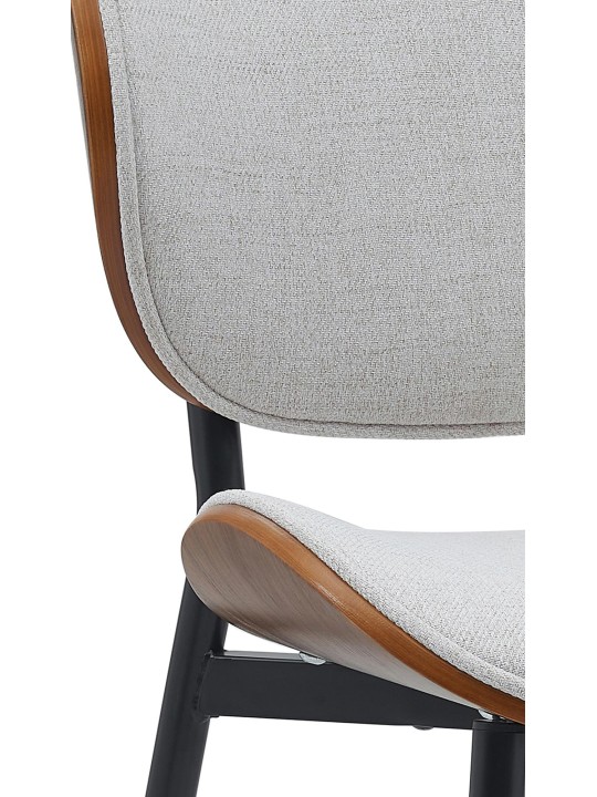 2 db étkező szék készlet Enid anyagból, dió/krém