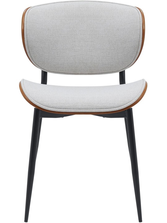 2 db étkező szék készlet Enid anyagból, dió/krém