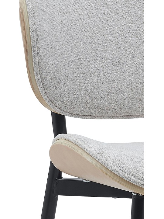 2 db étkező szék készlet Enid anyagból, natúr/krém