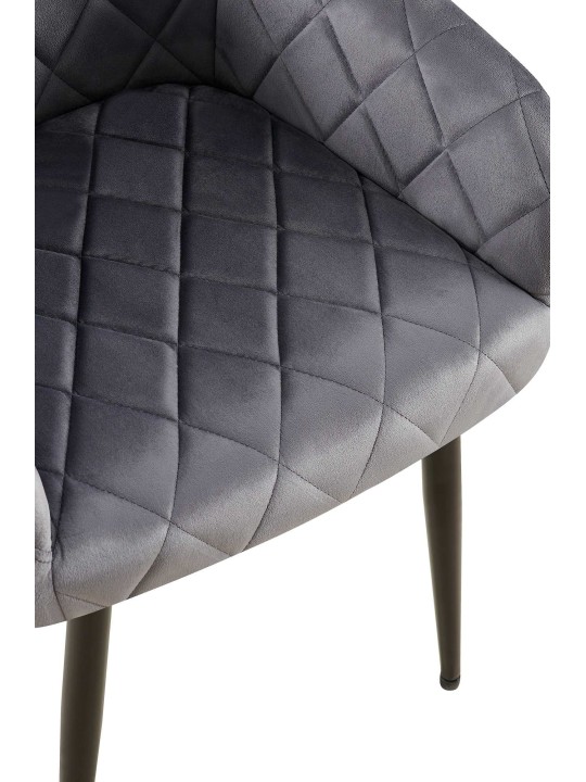 Étkezőszék Monett bársony B, sötétszürke