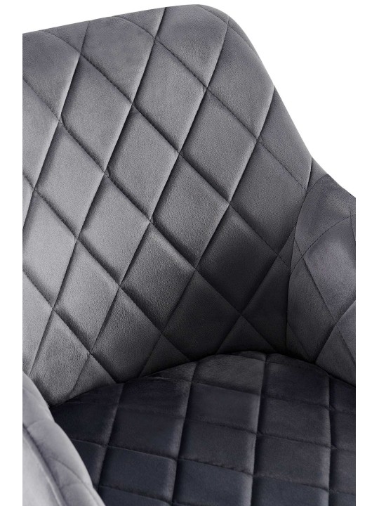 Étkezőszék Monett bársony B, sötétszürke