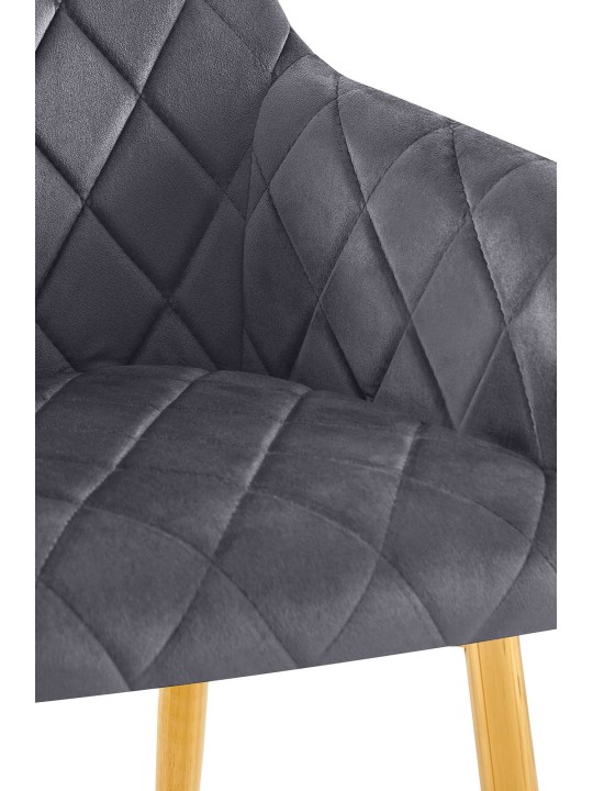 Étkezőszék Monett velvet G, sötétszürke