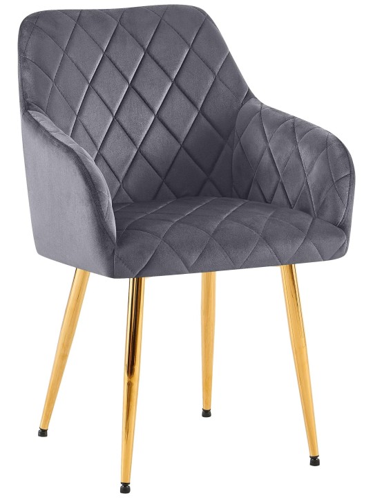 Étkezőszék Monett velvet G, sötétszürke