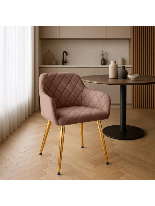 Étkezőszék Monett velvet G, barna