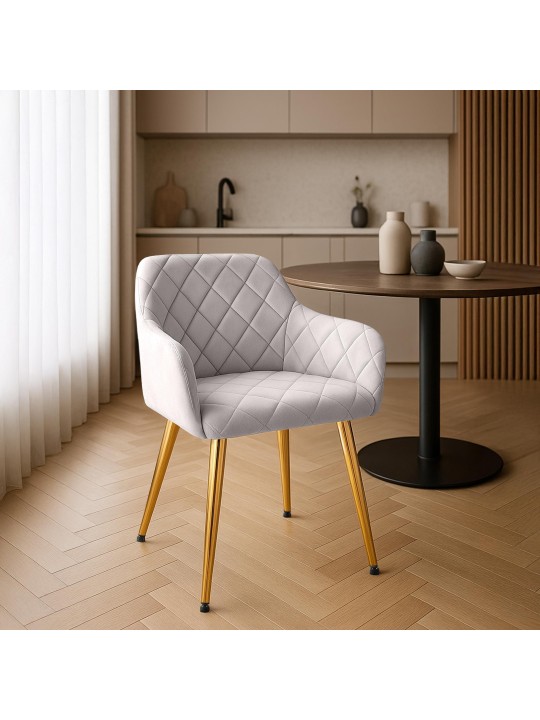 2db-os étkezőszék szett Monett velvet G, szürke