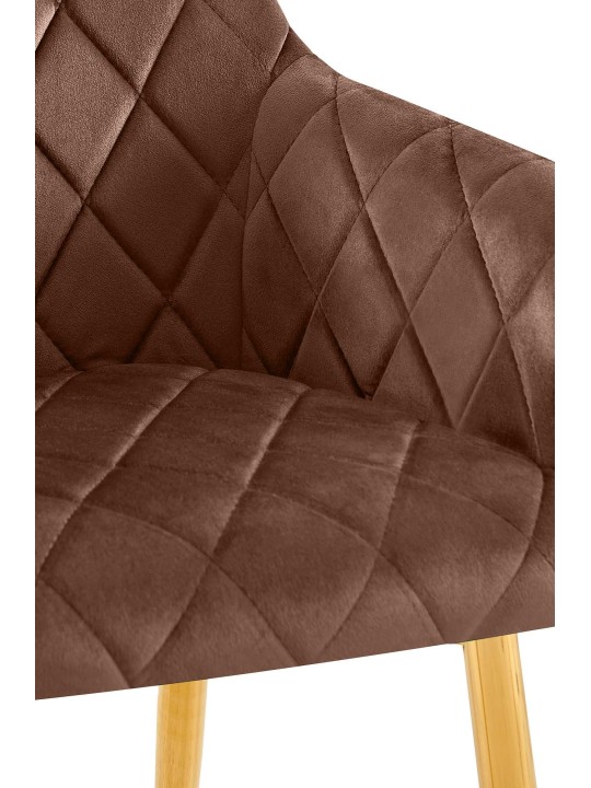 2db-os étkezőszék szett Monett velvet G, barna