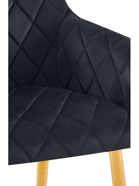 2db-os étkezőszék szett Monett velvet G, fekete