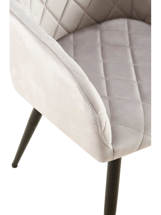 2 db-os Monett velvet B étkezőszék szett, szürke