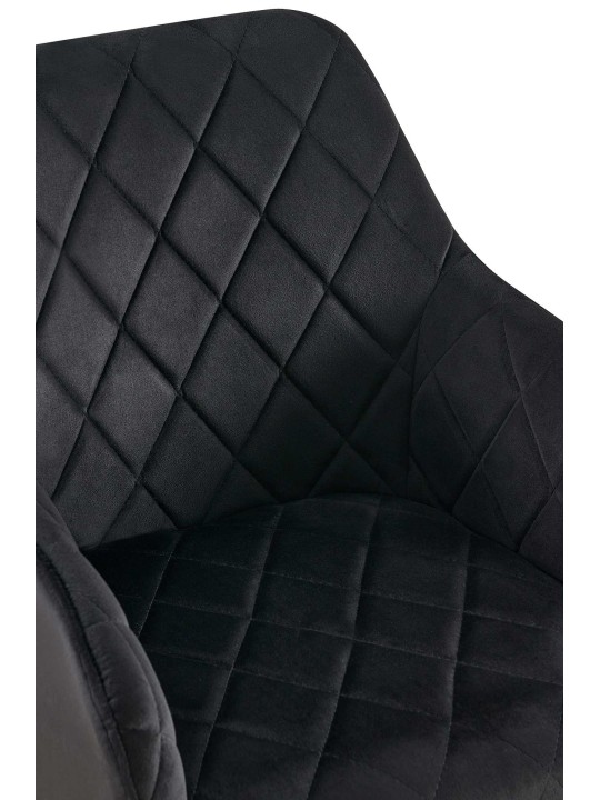 2 db-os Monett velvet B étkezőszék szett, fekete