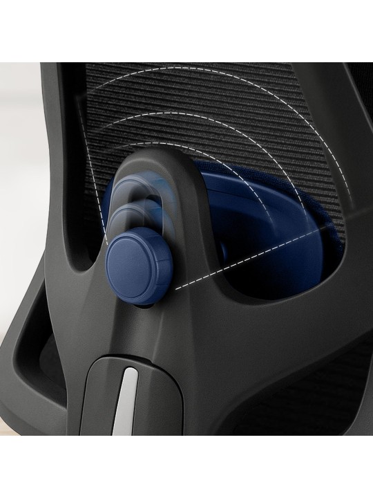 Elisha irodai szék, fekete