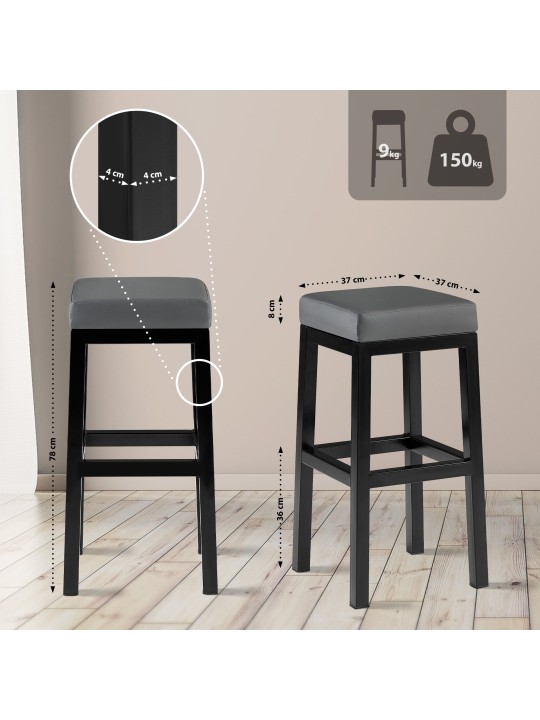 Bárszék Taylor B80, szürke