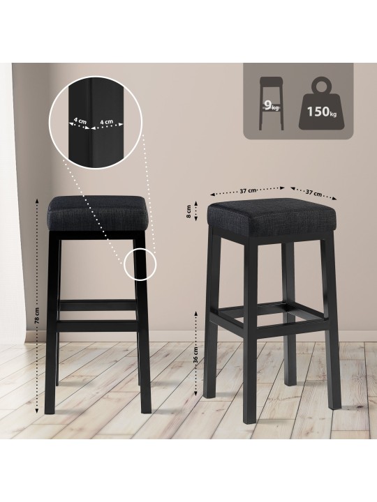 Bárszék Taylor B80 szövet, sötétszürke