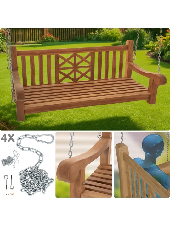 Lengőpad Farm 150 cm, teak