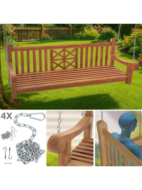 Lengőpad Farm 180 cm, teak