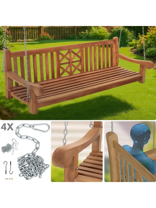 Lengőpad Farm 200 cm, teak