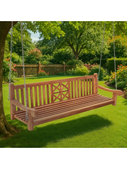 Lengőpad Farm 220 cm, teak