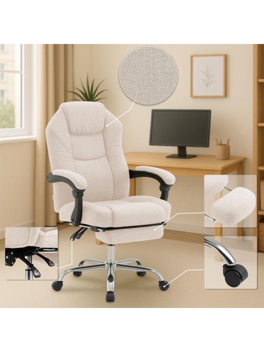 Irodai szék Castle szövet, krém