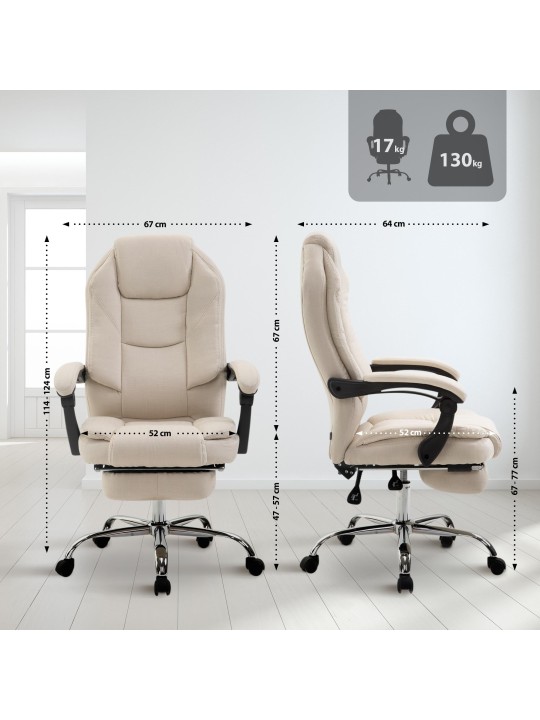 Irodai szék Castle szövet, krém