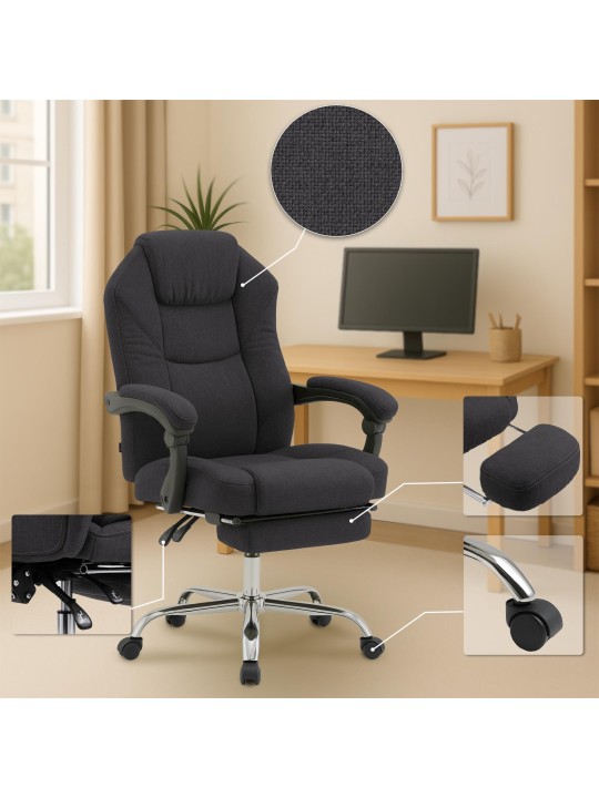 Irodai szék Castle szövet, fekete