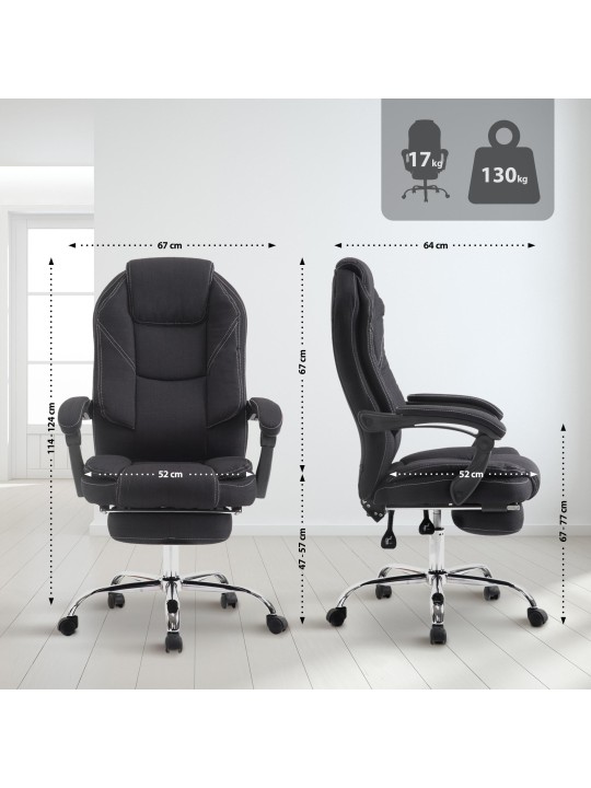 Irodai szék Castle szövet, fekete