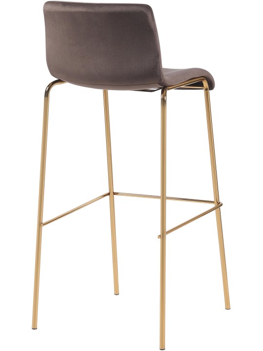 Bárszék Hoover Velvet 4 láb arany, barna