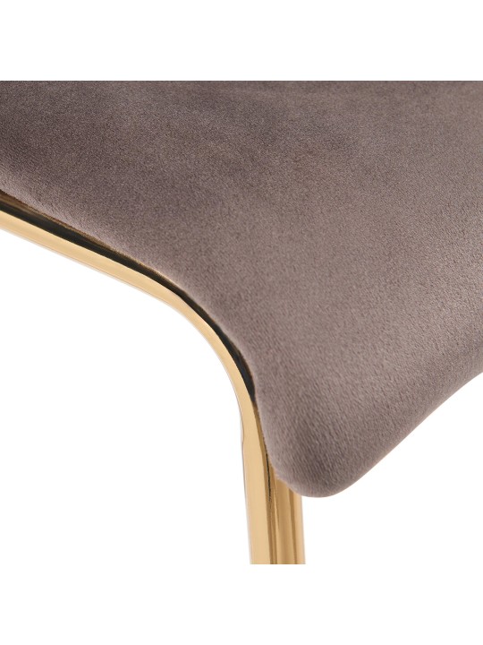 Bárszék Hoover Velvet 4 láb arany, barna
